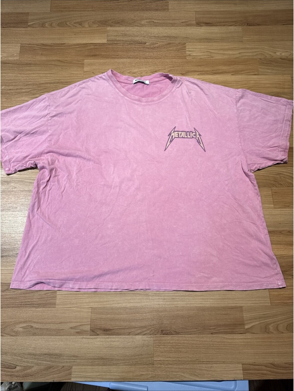 Daydreamer Metallica Ride The Lightning 1985 Tour Pink Oversized Band Tee 2022